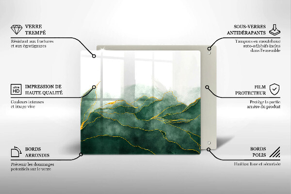 Steklena podloga za rezanje Abstraktna narava