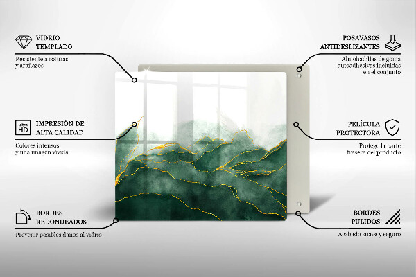 Steklena podloga za rezanje Abstraktna narava