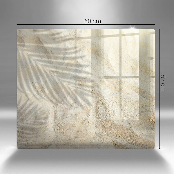 Steklena podloga za rezanje Palmovi listi in pesek