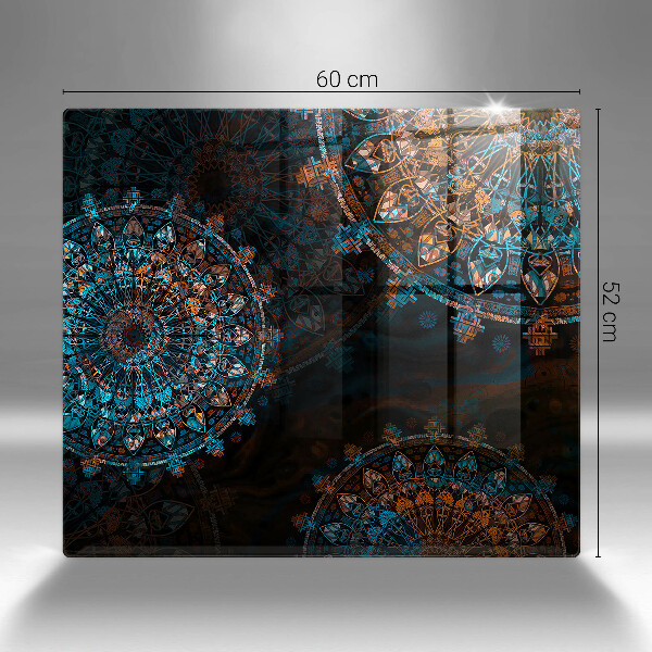 Steklena podloga za rezanje Boho vintage kolesa