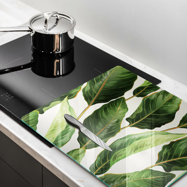 Steklena podloga za rezanje Bananini listi