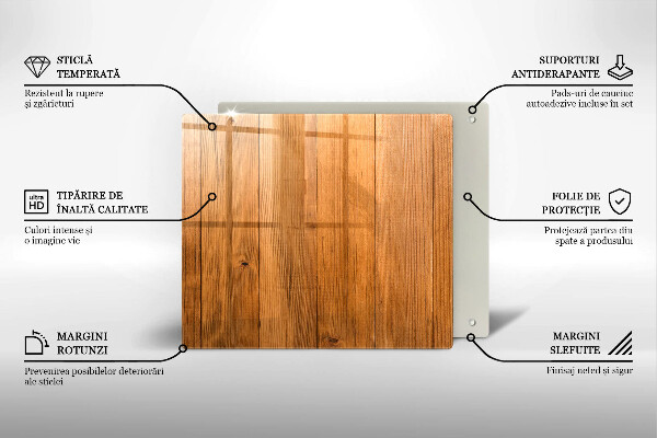 Steklena podloga za rezanje Lesene deske