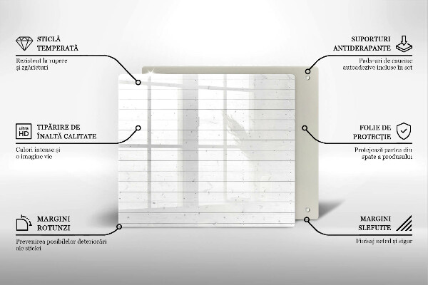 Steklena podloga za rezanje Moderne svetle table