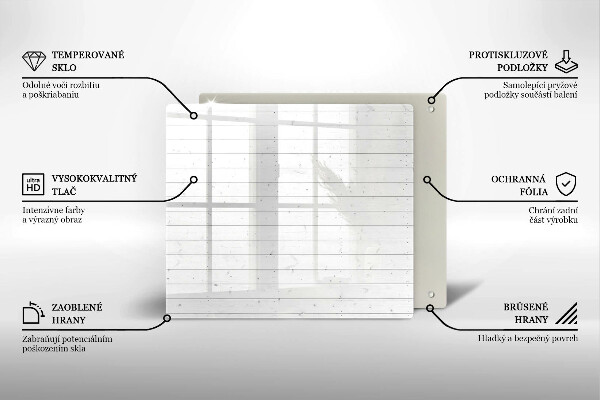 Steklena podloga za rezanje Moderne svetle table
