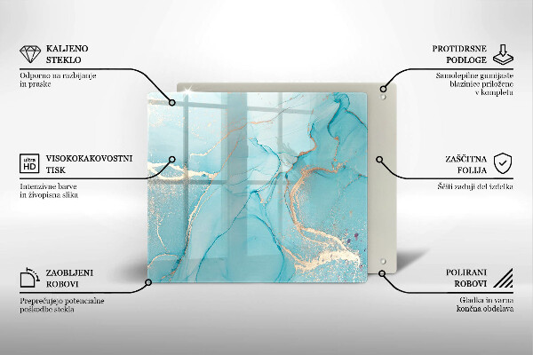 Steklena podloga za rezanje Abstrakcija kamna