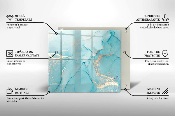 Steklena podloga za rezanje Abstrakcija kamna