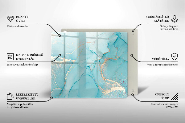 Steklena podloga za rezanje Abstrakcija kamna