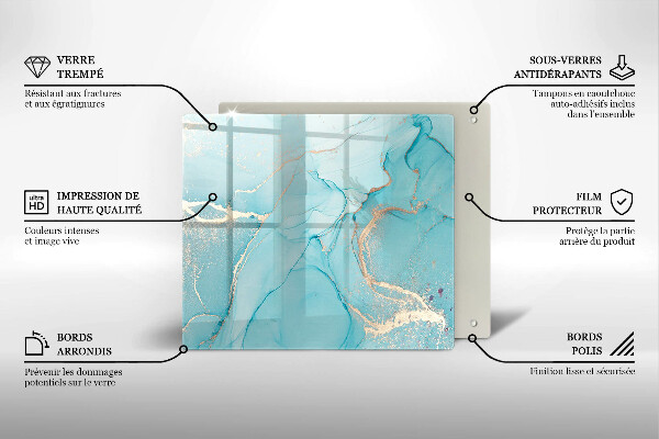 Steklena podloga za rezanje Abstrakcija kamna