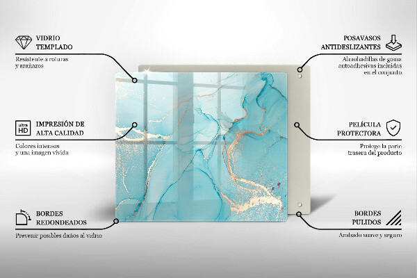 Steklena podloga za rezanje Abstrakcija kamna