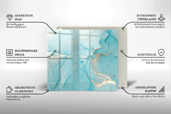 Steklena podloga za rezanje Abstrakcija kamna