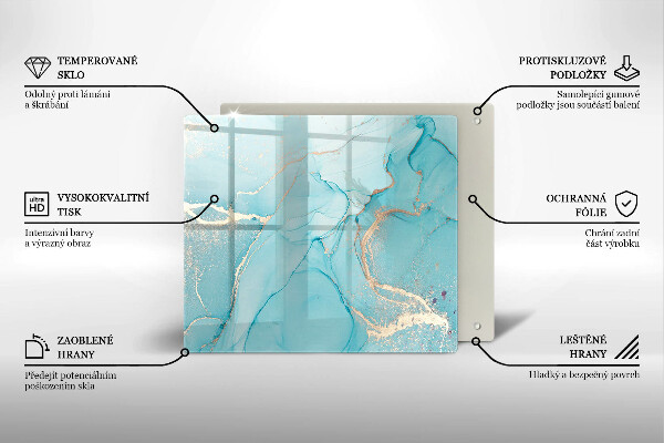 Steklena podloga za rezanje Abstrakcija kamna