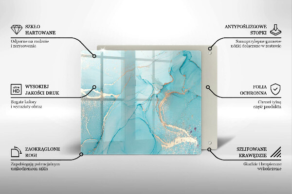 Steklena podloga za rezanje Abstrakcija kamna