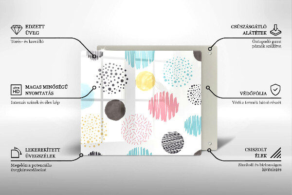 Steklena podloga za rezanje Poslikane oblike