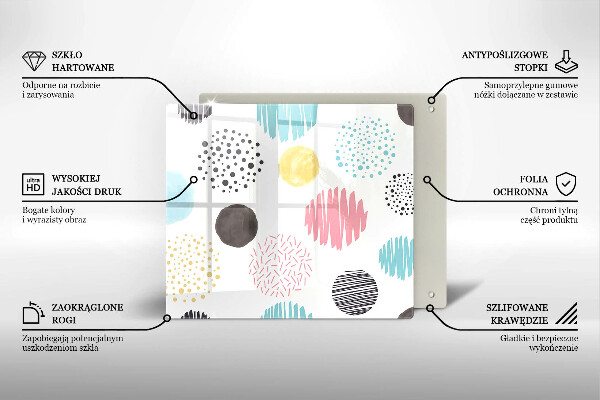 Steklena podloga za rezanje Poslikane oblike