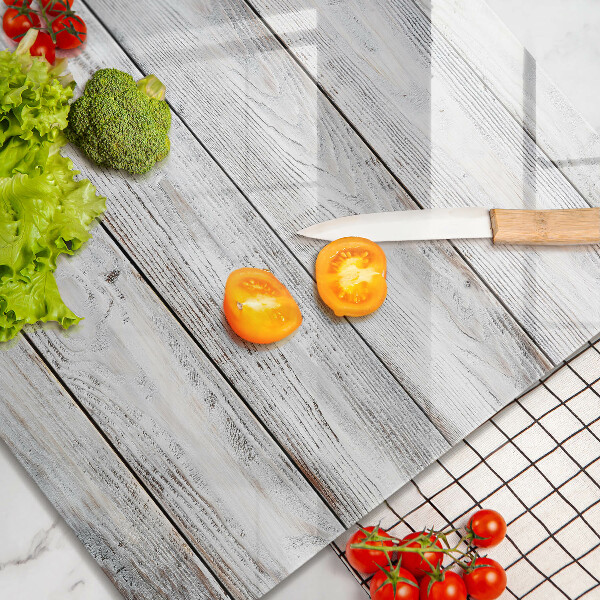 Steklena podloga za rezanje Svetle lesene deske