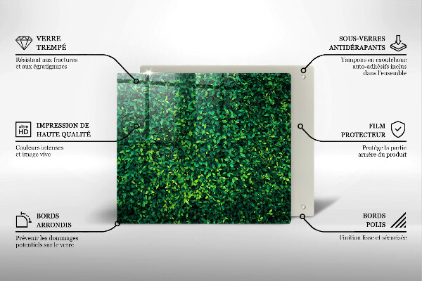 Steklena podloga za rezanje Rastlina z majhnimi listi