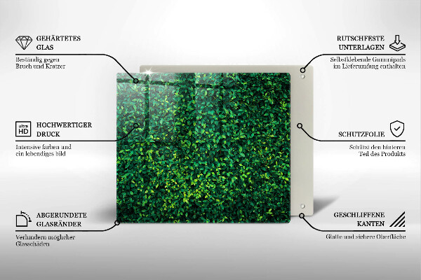 Steklena podloga za rezanje Rastlina z majhnimi listi