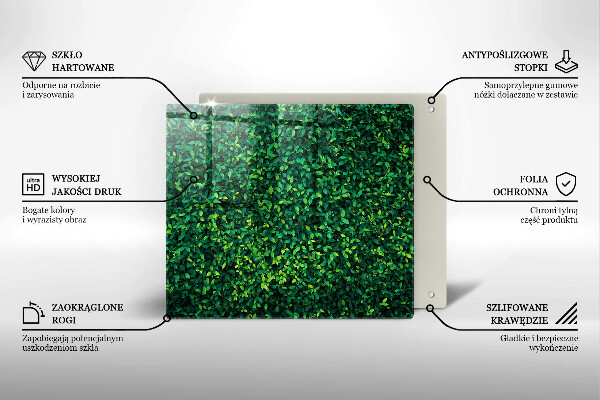 Steklena podloga za rezanje Rastlina z majhnimi listi