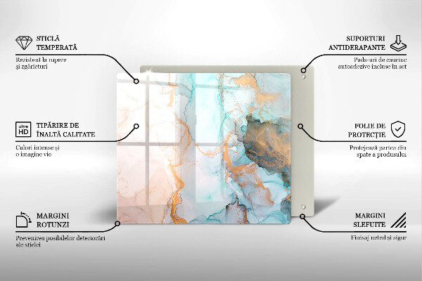 Steklena podloga za rezanje Marmorna abstrakcija