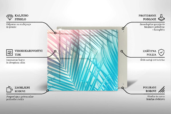 Steklena podloga za rezanje Pastelni listi