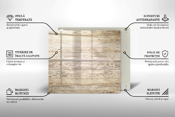 Steklena podloga za rezanje Lesene deske
