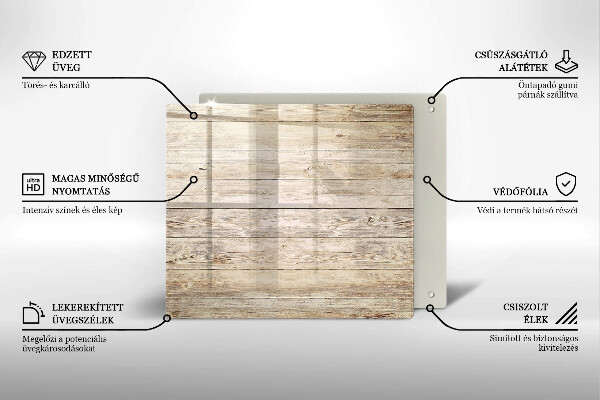 Steklena podloga za rezanje Lesene deske