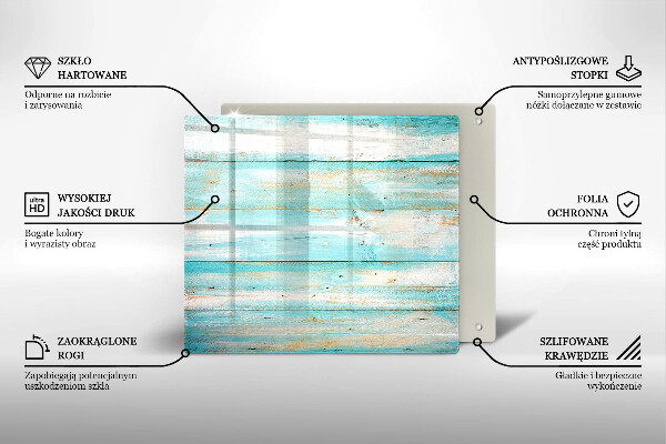 Steklena podloga za rezanje Vintage lesene plošče