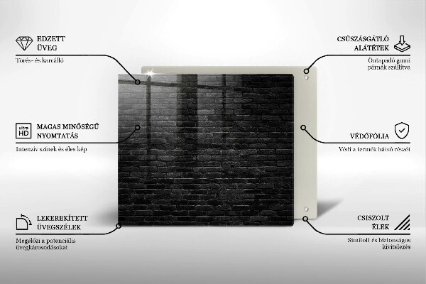 Steklena podloga za rezanje Stenska opečna stena