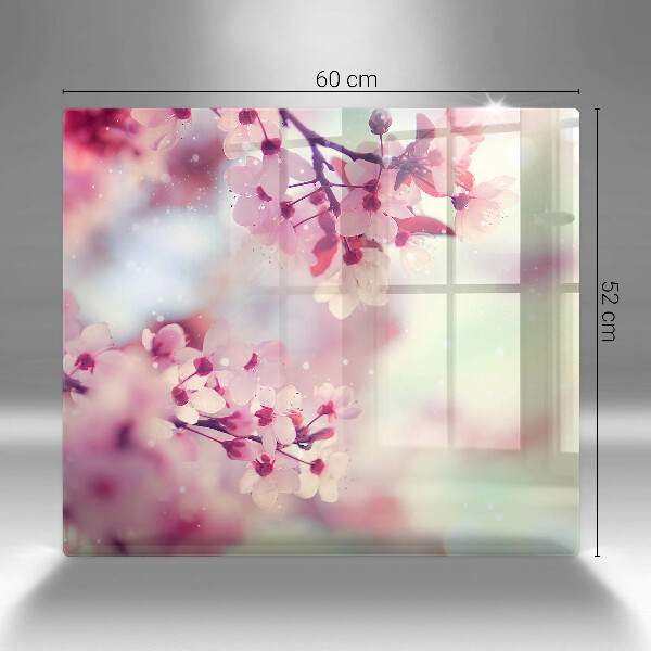 Steklena podloga za rezanje Narava jablanovih cvetov