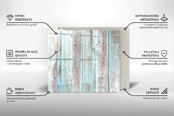 Steklena podloga za rezanje Stare vintage deske