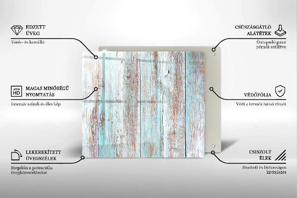 Steklena podloga za rezanje Stare vintage deske