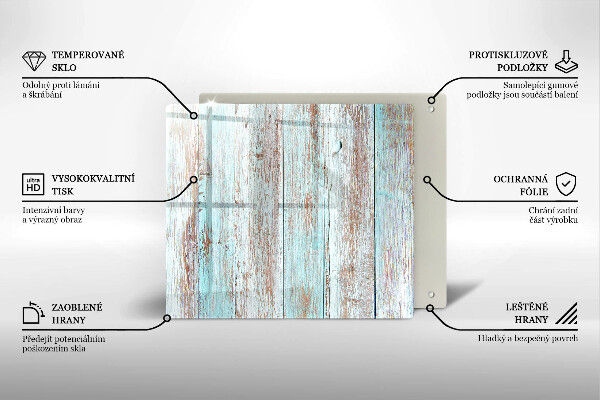 Steklena podloga za rezanje Stare vintage deske