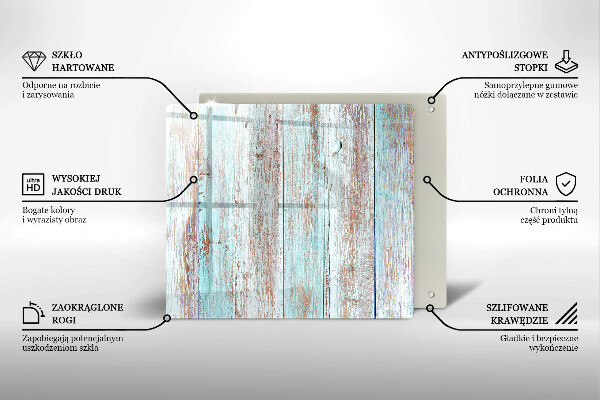 Steklena podloga za rezanje Stare vintage deske