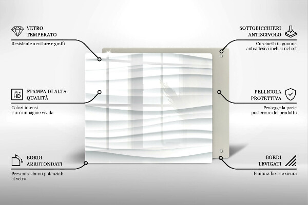 Steklena podloga za rezanje Moderna struktura