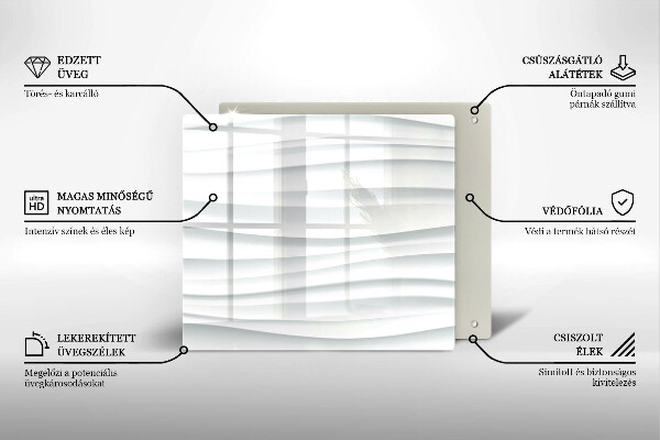 Steklena podloga za rezanje Moderna struktura