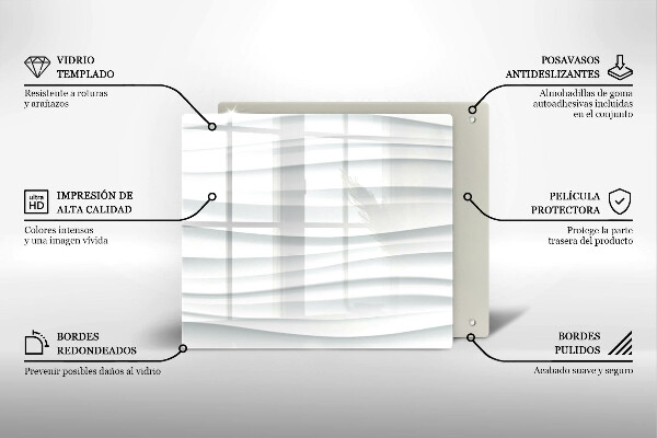 Steklena podloga za rezanje Moderna struktura