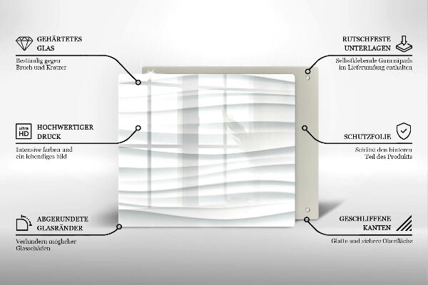 Steklena podloga za rezanje Moderna struktura