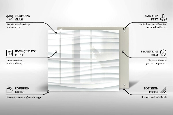 Steklena podloga za rezanje Moderna struktura