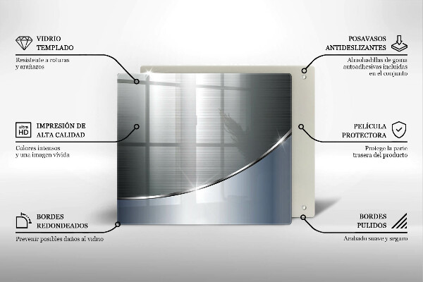 Steklena podloga za rezanje Kovinski abstraktni vzorec