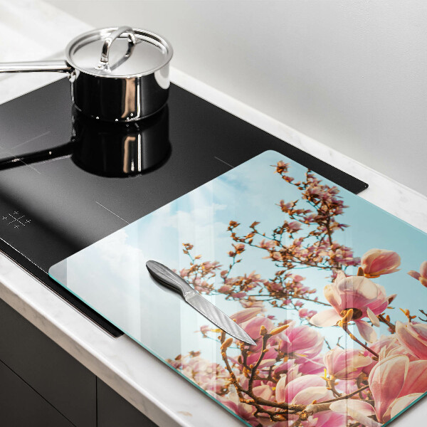 Steklena podloga za rezanje Drevo rožnatih cvetov