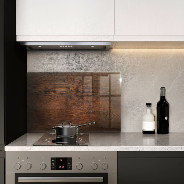 Steklena podloga za rezanje Temna lesena plošča