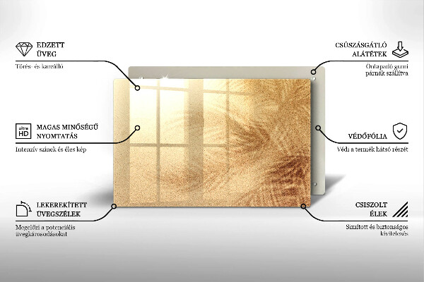 Steklena podloga za rezanje Počitnice na peščeni plaži