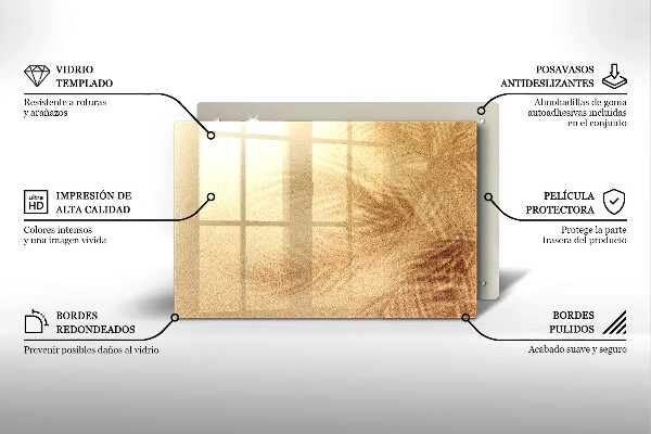 Steklena podloga za rezanje Počitnice na peščeni plaži