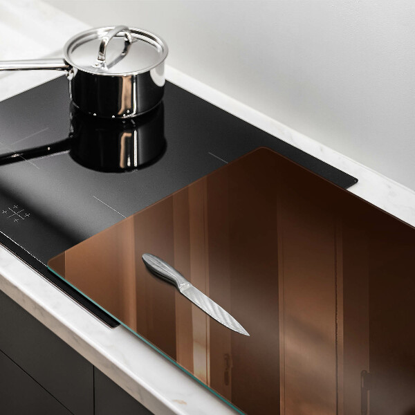 Steklena podloga za rezanje Rjave barve