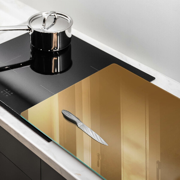 Steklena podloga za rezanje Bež barva