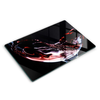 Steklena podloga za rezanje Kozarec rdečega vina