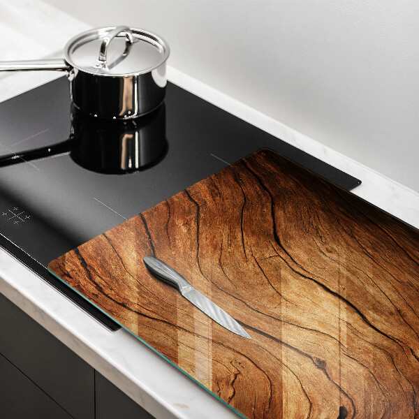 Steklena podloga za rezanje Tekstura lesene plošče