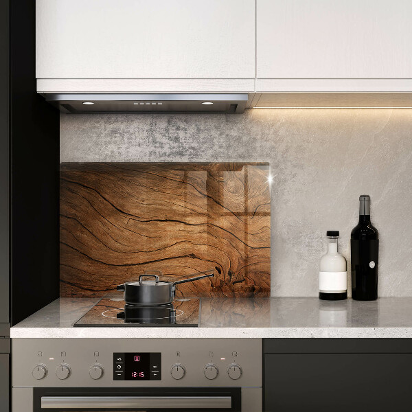 Steklena podloga za rezanje Tekstura lesene plošče