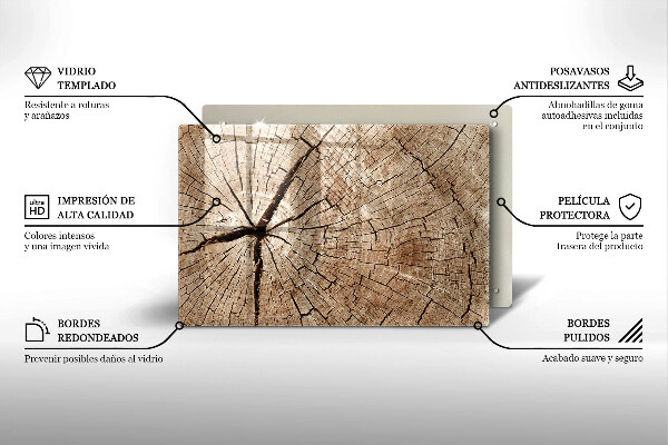 Steklena podloga za rezanje Prerez drevesa