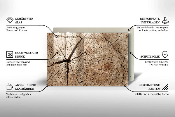 Steklena podloga za rezanje Prerez drevesa